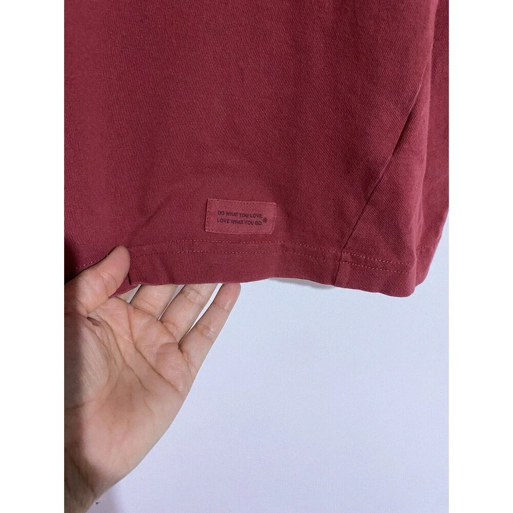 Life is Good Shirt Men XXL Burgundy Beer Happy Crusher Long Sleeve Casual Travel